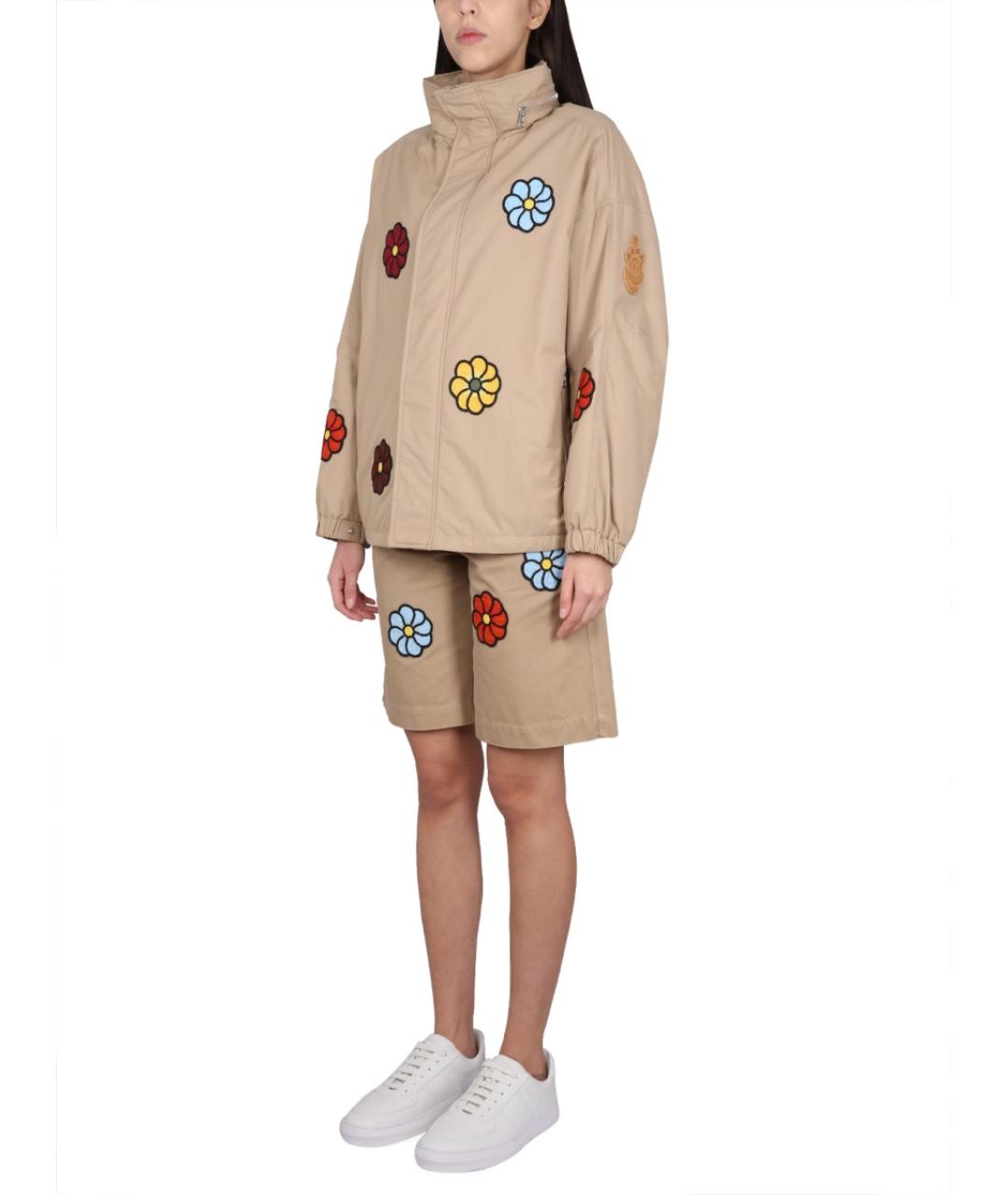 MONCLER Бежевая полиамидовая куртка, фото 3