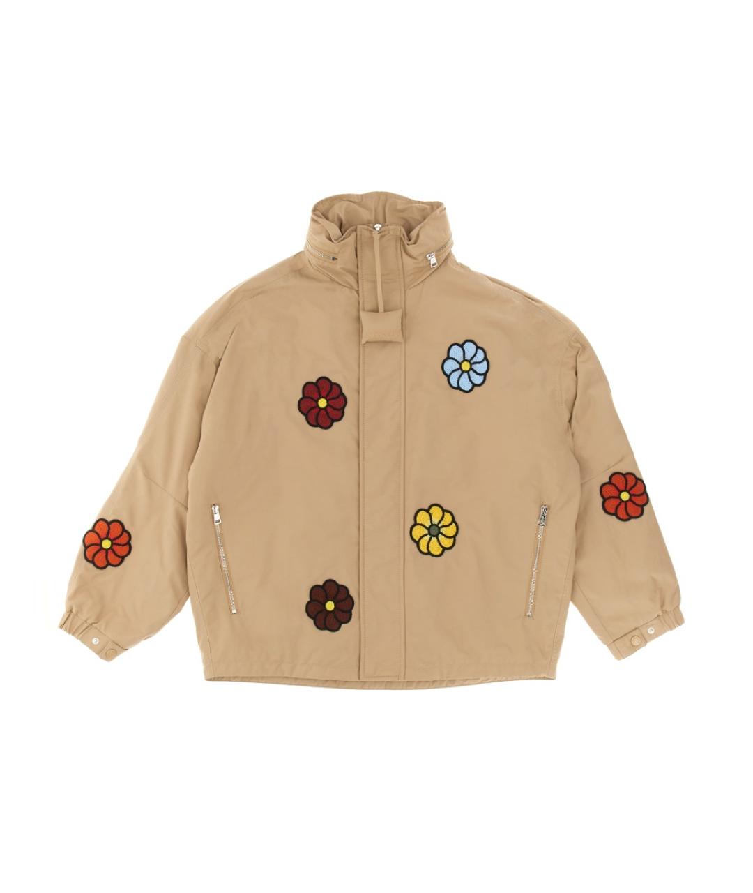 MONCLER Бежевая полиамидовая куртка, фото 1