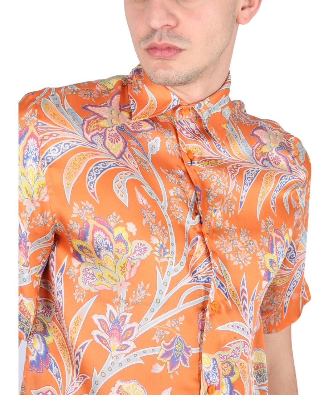 ETRO Оранжевая кэжуал рубашка, фото 5