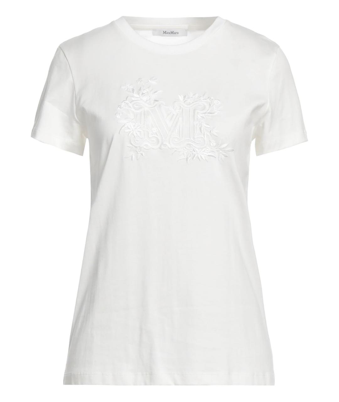 MAX MARA Белая хлопковая блузы, фото 1