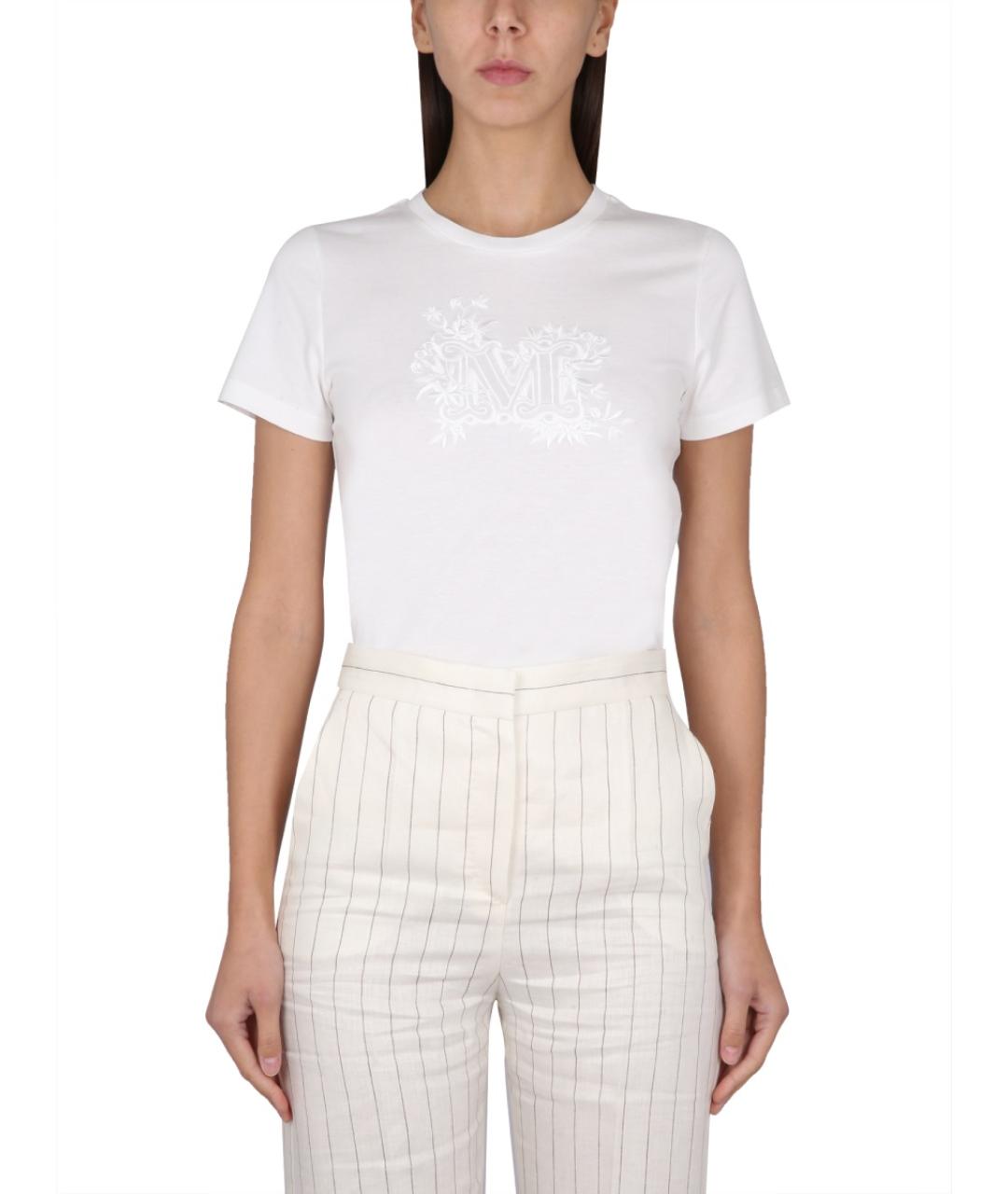 MAX MARA Белая хлопковая блузы, фото 2