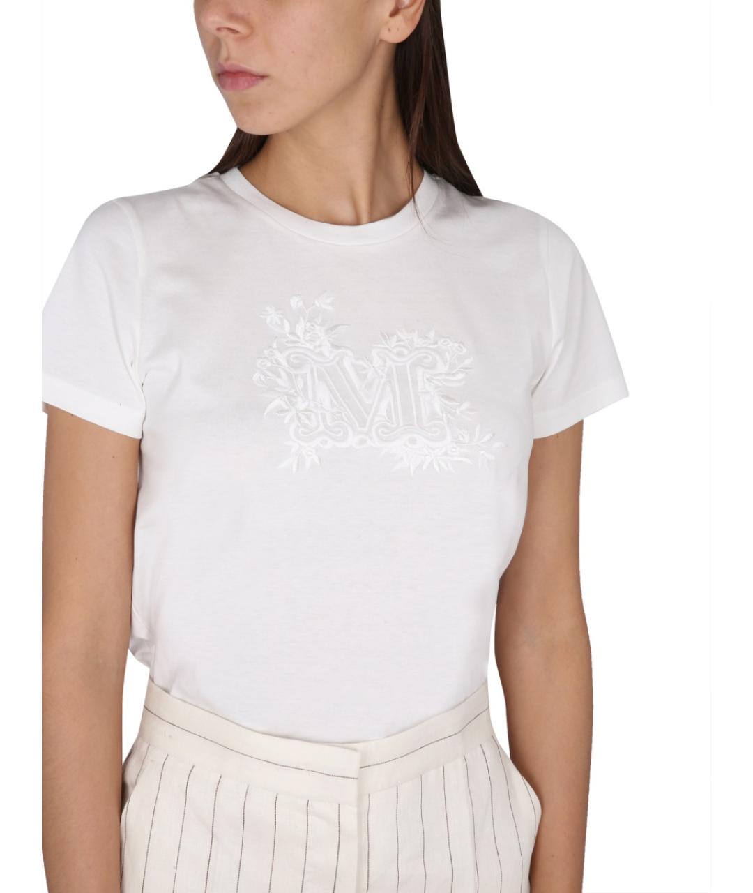 MAX MARA Белая хлопковая блузы, фото 5