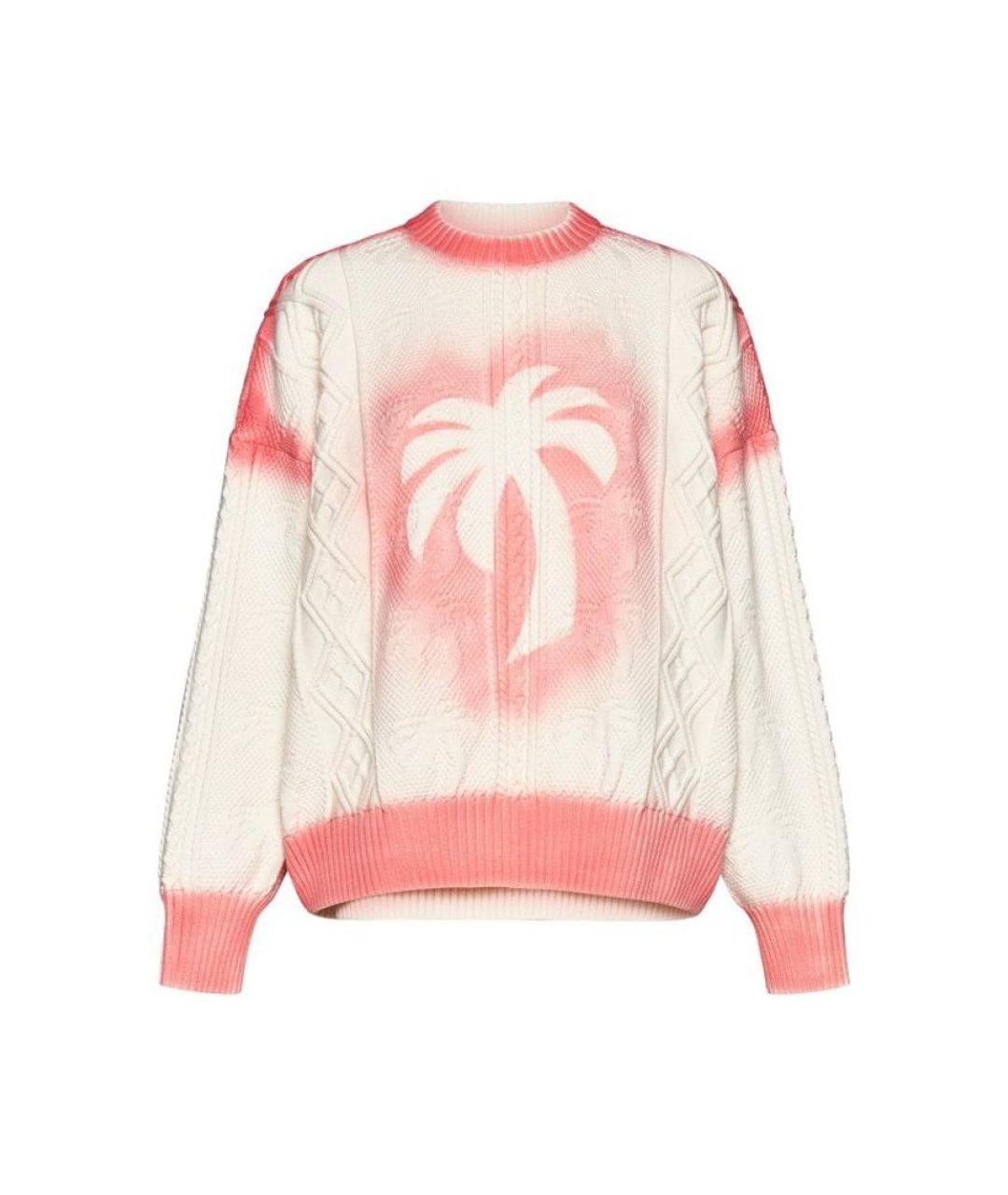 PALM ANGELS Белый хлопковый джемпер / свитер, фото 1