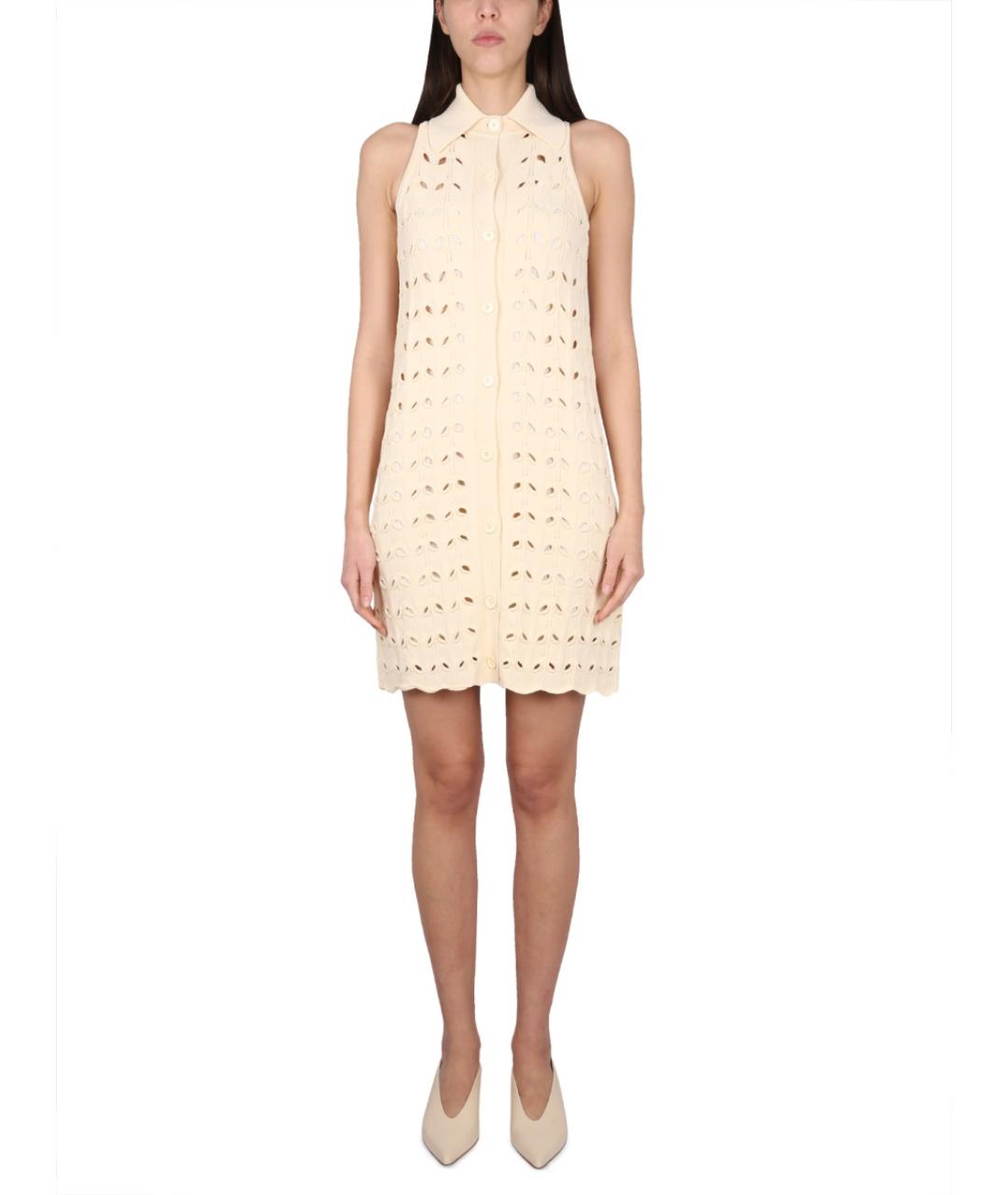 MAX MARA Белое вискозное повседневное платье, фото 2