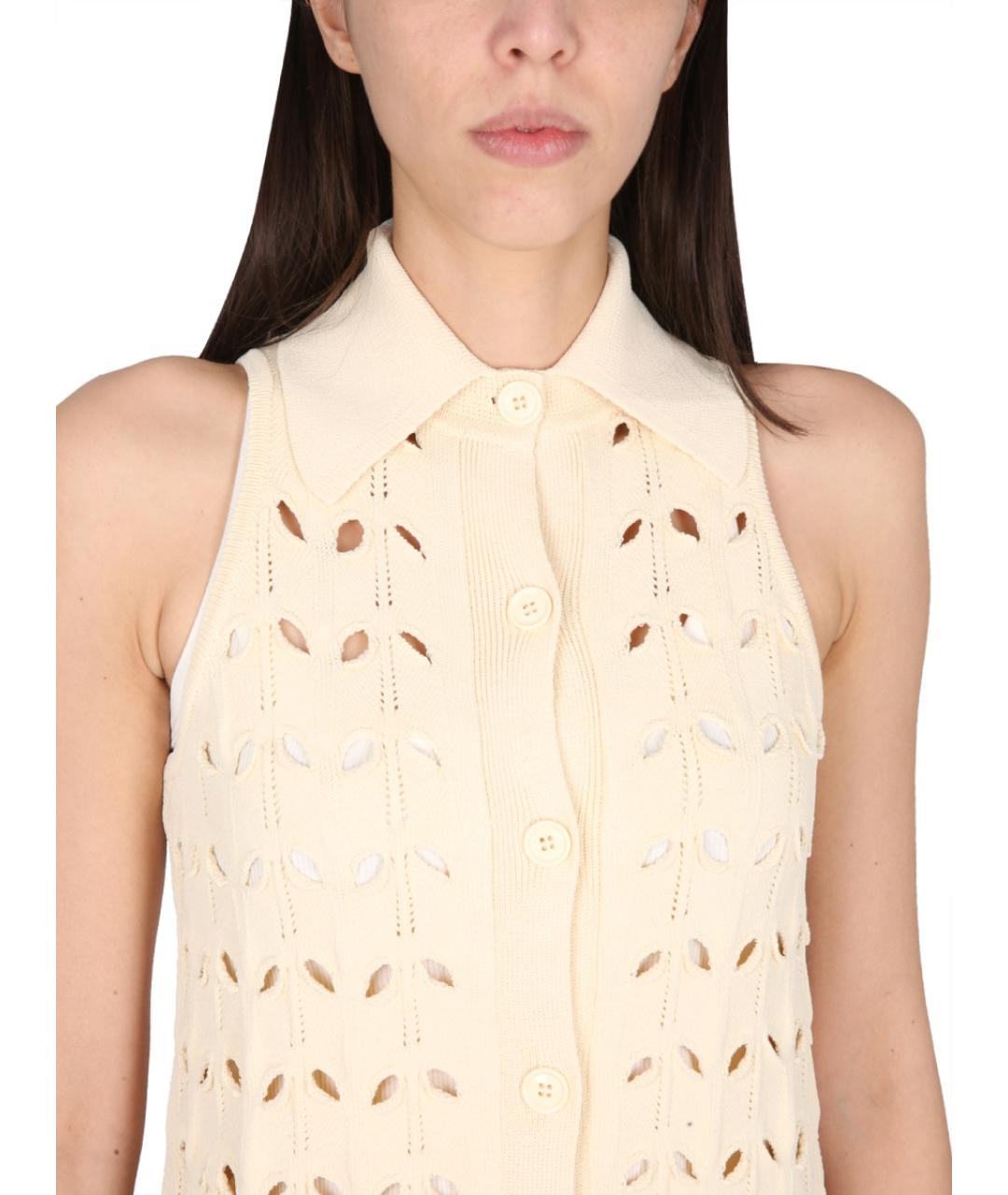 MAX MARA Белое вискозное повседневное платье, фото 5