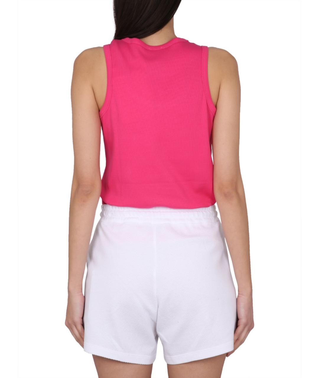 MONCLER Фуксия хлопковая майка, фото 4