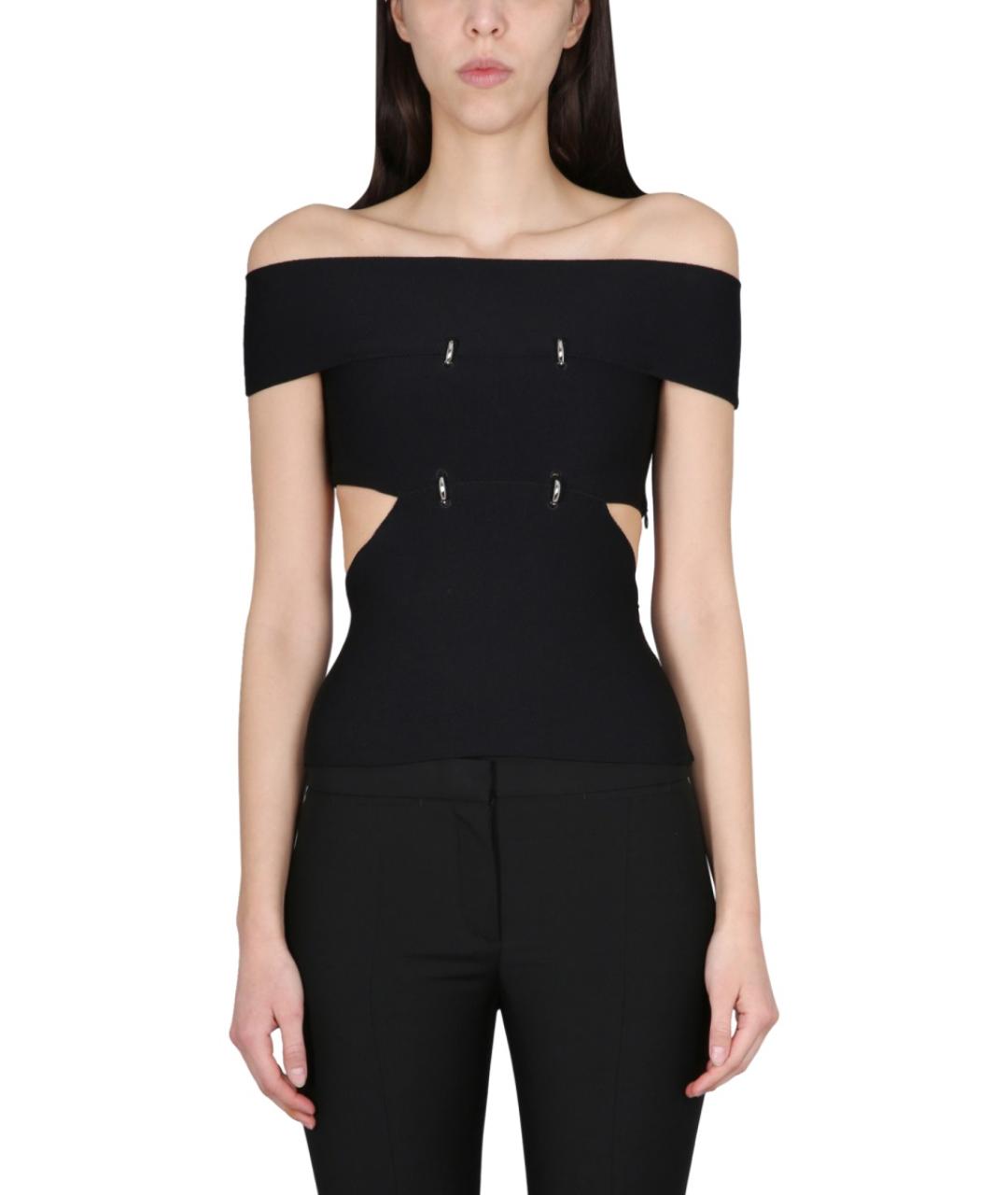 ALEXANDER MCQUEEN Черная вискозная блузы, фото 2