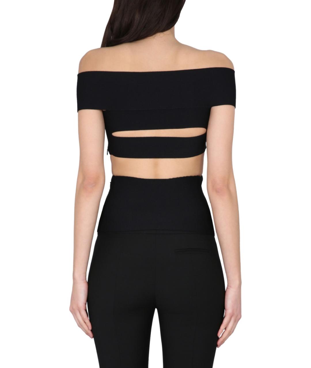 ALEXANDER MCQUEEN Черная вискозная блузы, фото 4