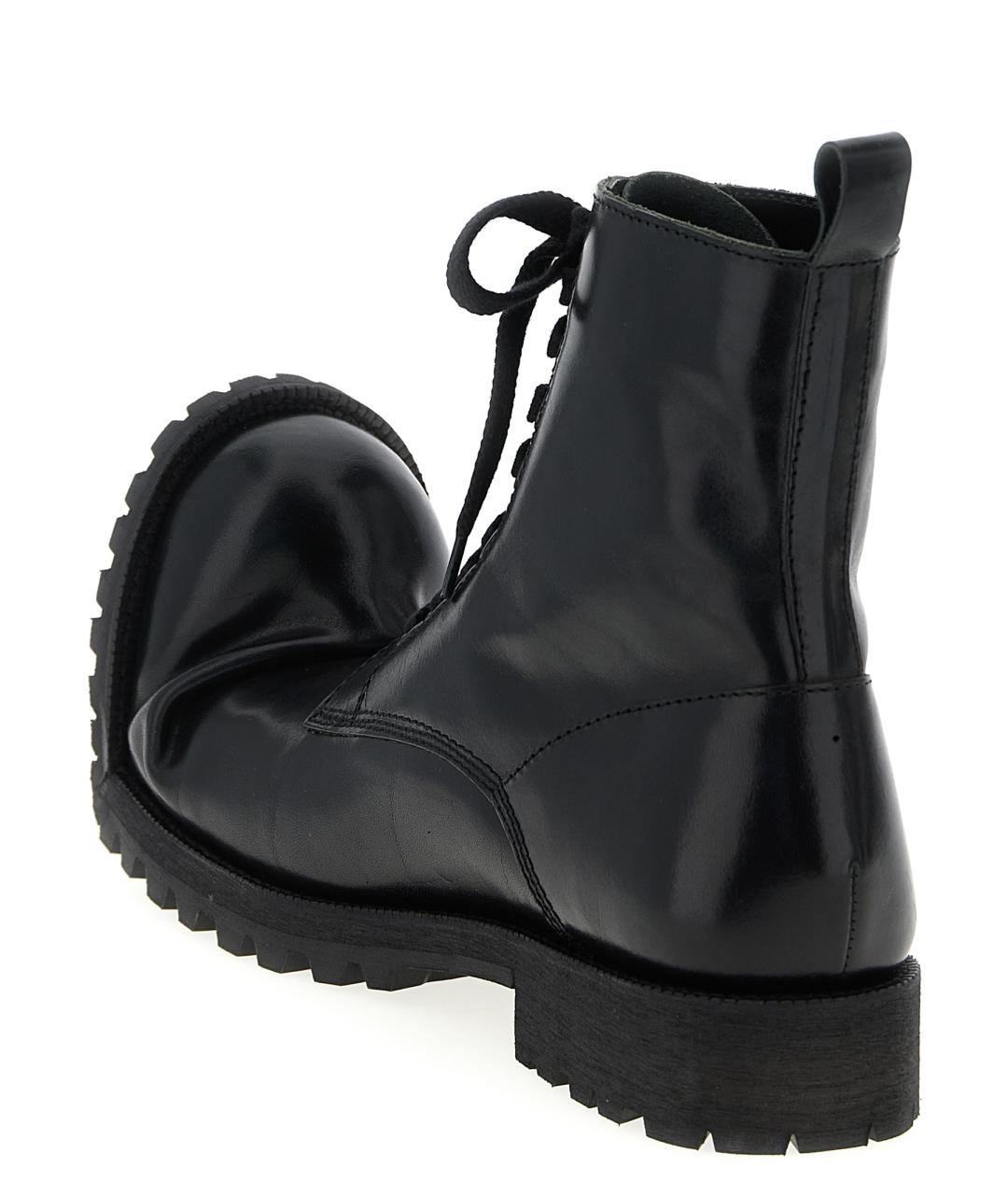 COMME DES GARÇONS HOMME PLUS Черные кожаные высокие кроссовки / кеды, фото 3