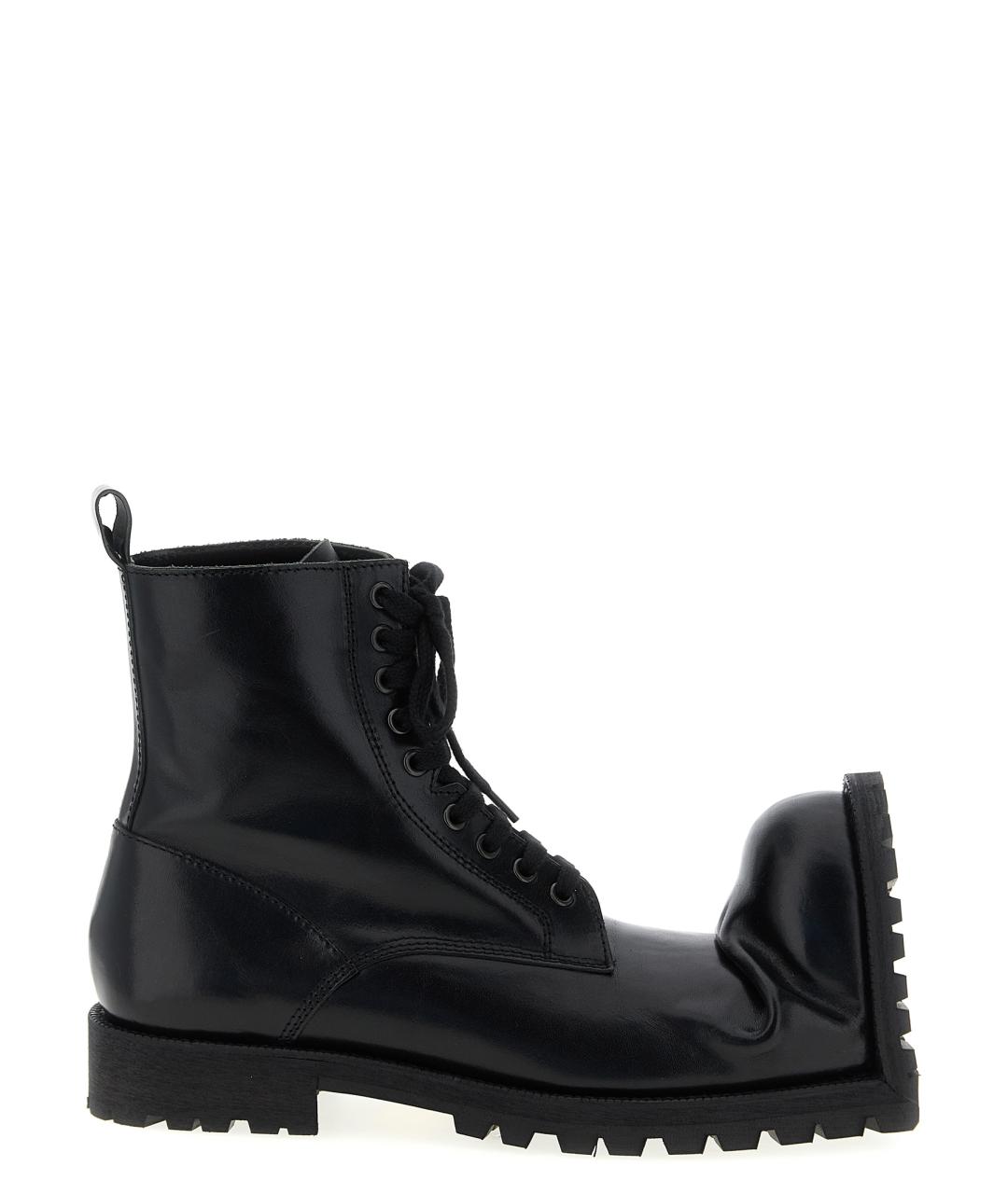 COMME DES GARÇONS HOMME PLUS Черные кожаные высокие кроссовки / кеды, фото 1