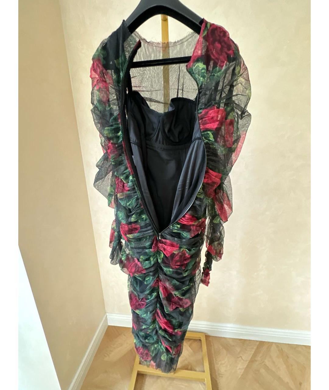 DOLCE&GABBANA Мульти шелковое вечернее платье, фото 2