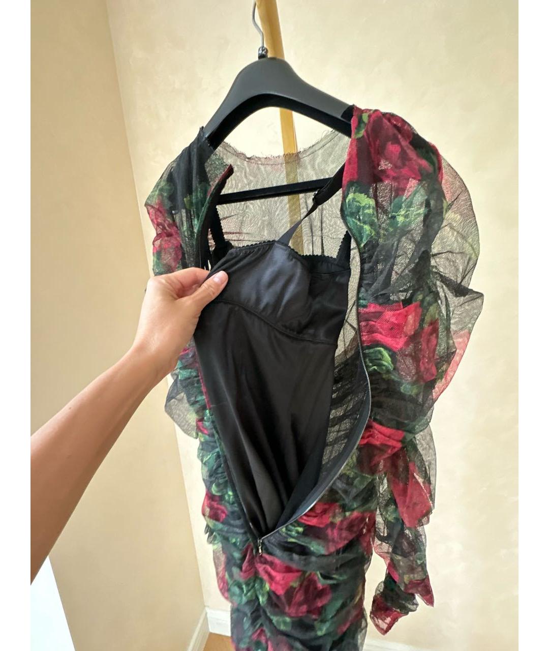 DOLCE&GABBANA Мульти шелковое вечернее платье, фото 4