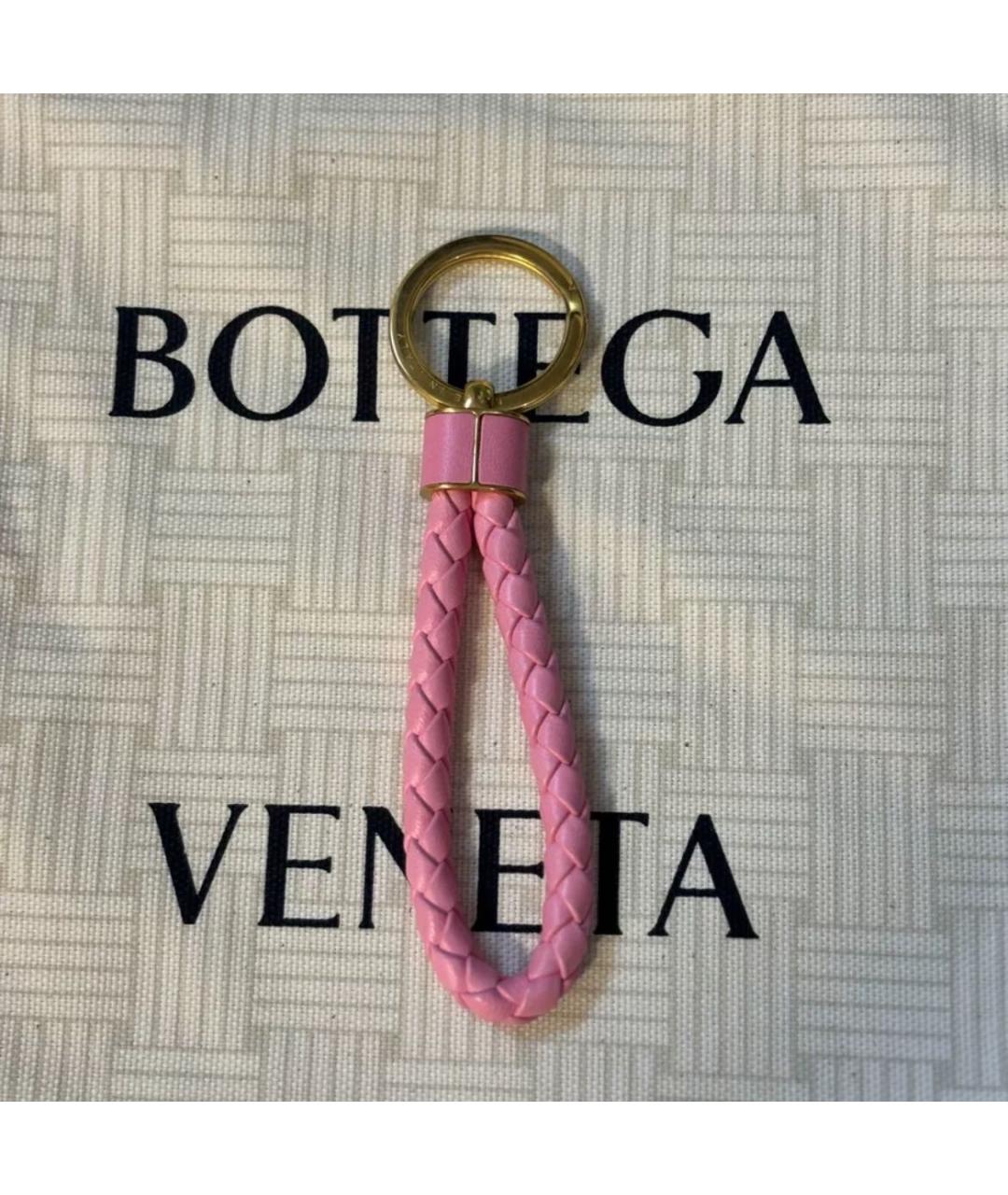 BOTTEGA VENETA Розовый брелок, фото 2