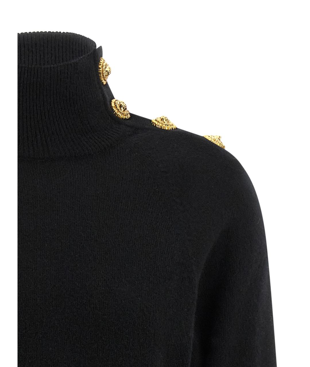 BALMAIN Черный кашемировый джемпер / свитер, фото 2