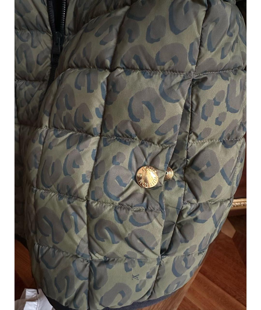 LOUIS VUITTON Хаки полиамидовая куртка, фото 5