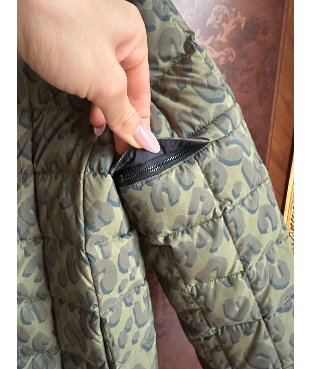 LOUIS VUITTON Хаки полиамидовая куртка, фото 3