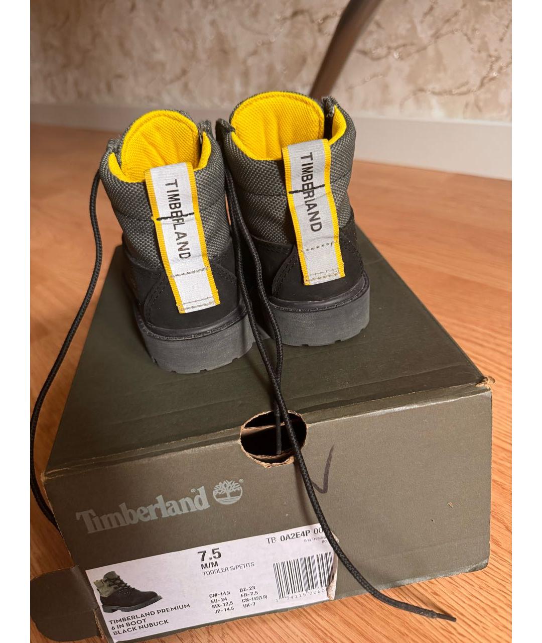 TIMBERLAND Черные нубуковые ботинки, фото 4