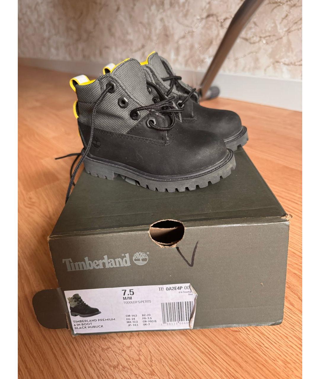 TIMBERLAND Черные нубуковые ботинки, фото 2