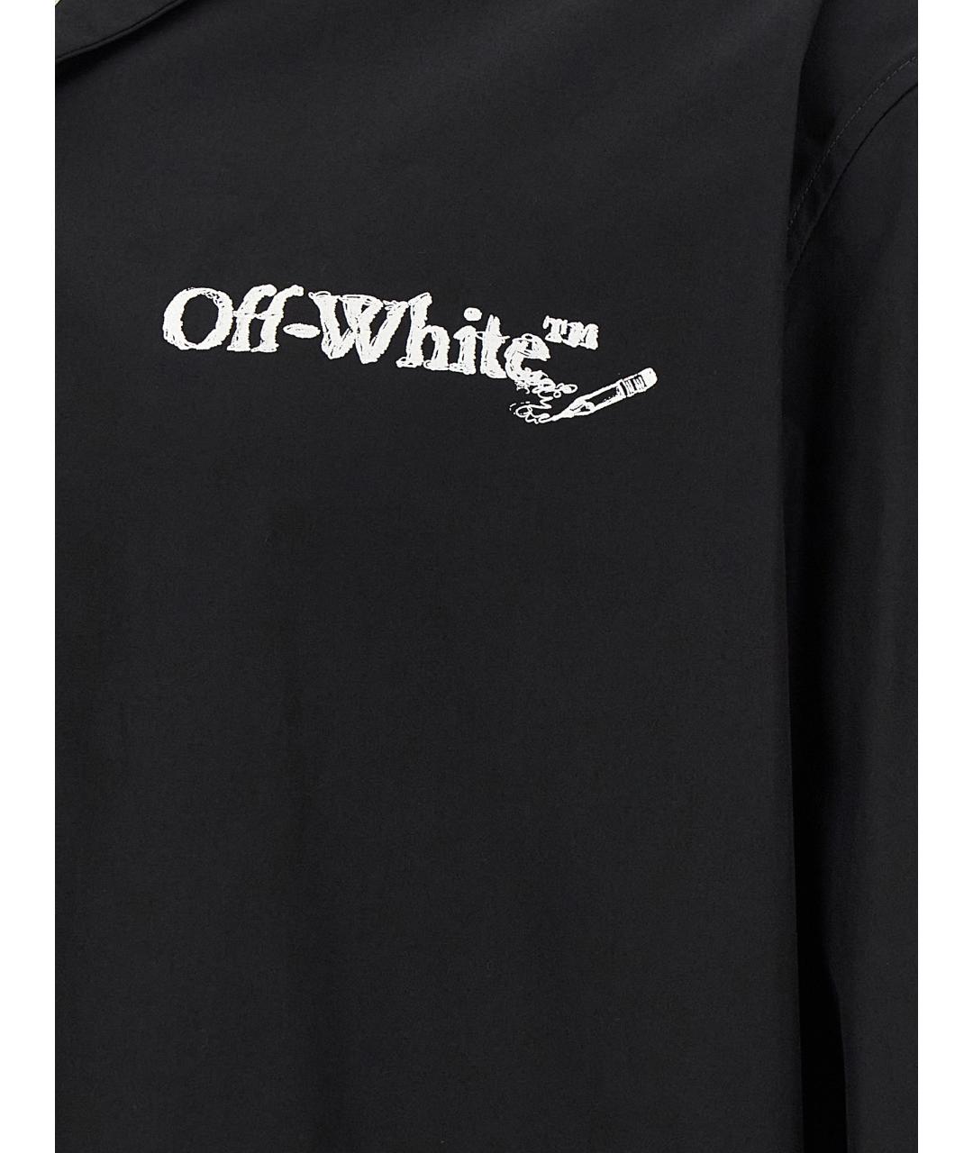 OFF-WHITE Белая хлопковая кэжуал рубашка, фото 4