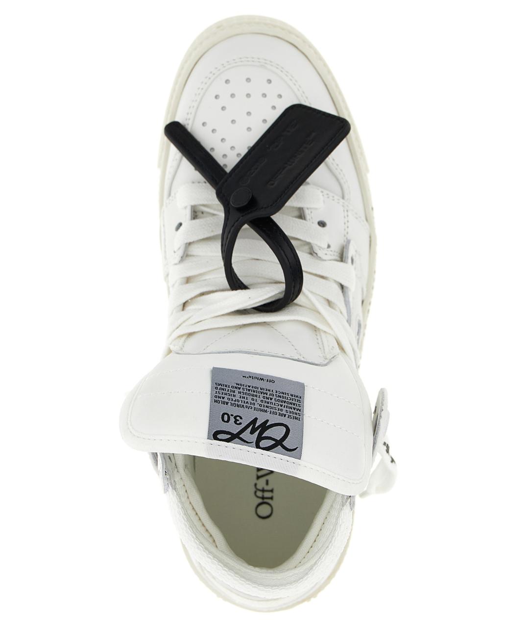 OFF-WHITE Белые кожаные кроссовки, фото 5
