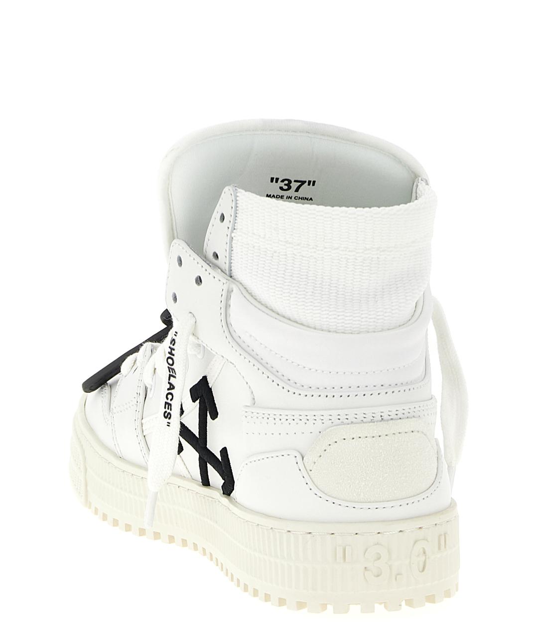 OFF-WHITE Белые кожаные кроссовки, фото 4