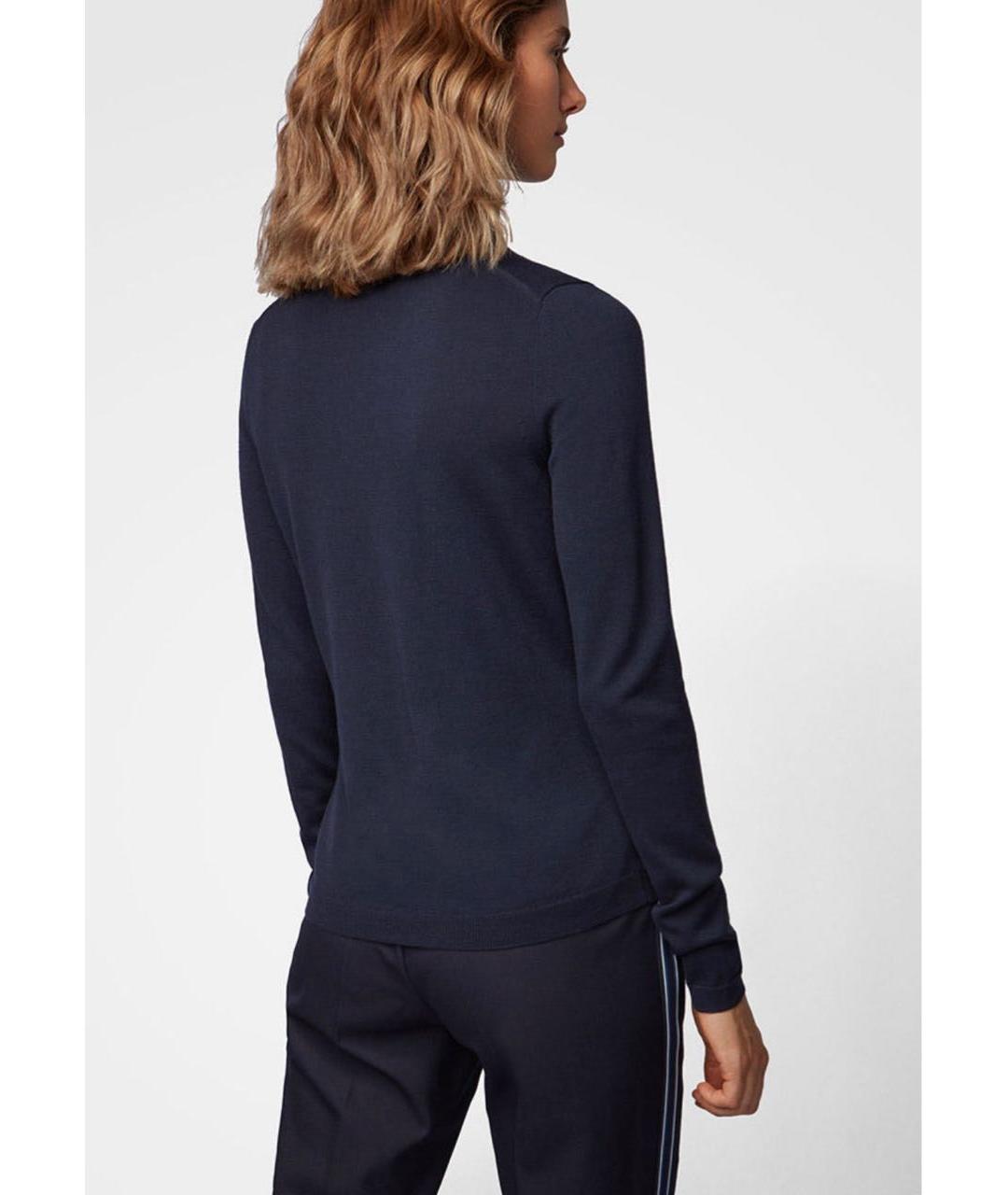 HUGO BOSS Темно-синяя шерстяная водолазка, фото 8