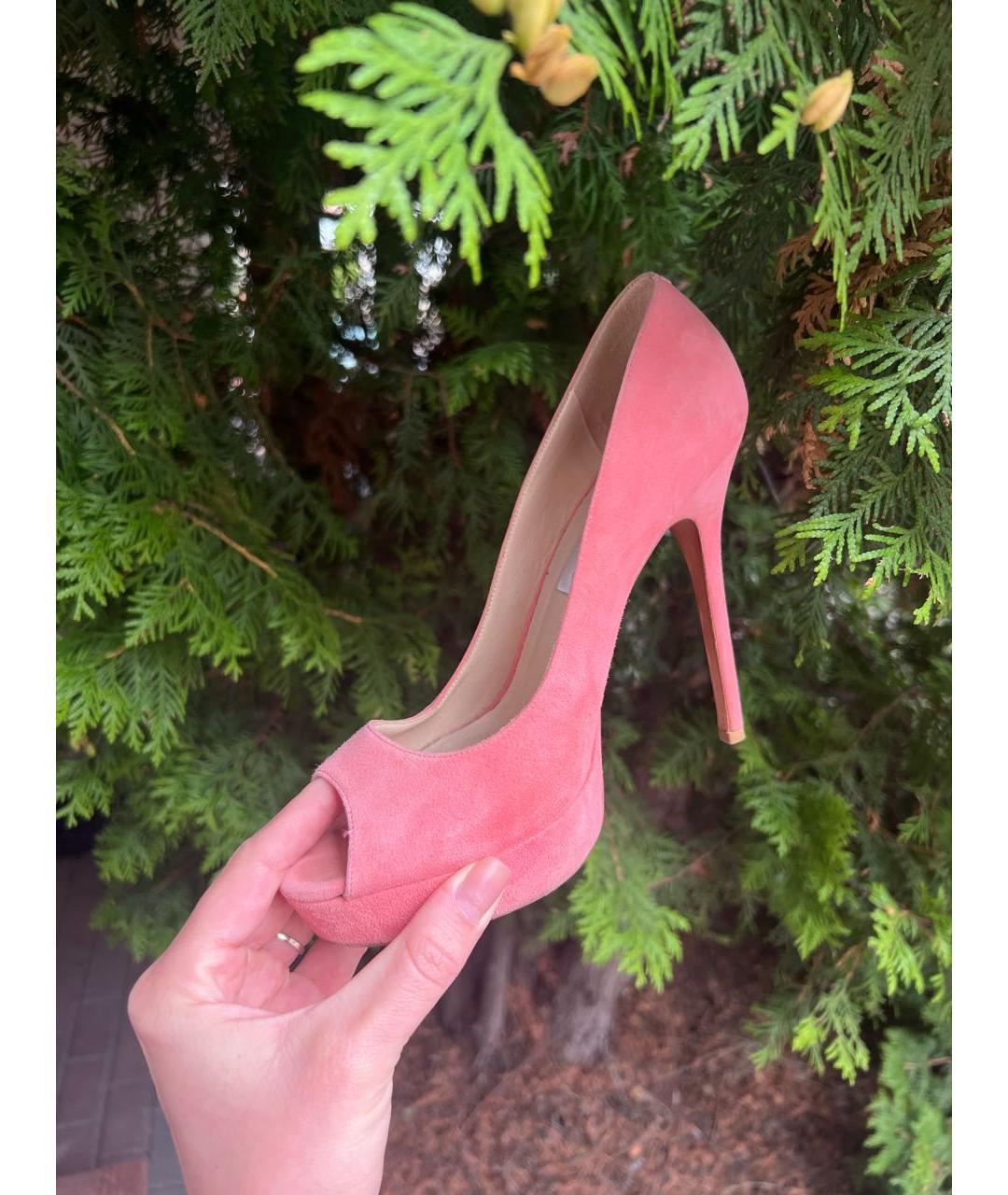 JIMMY CHOO Коралловые замшевые туфли, фото 7