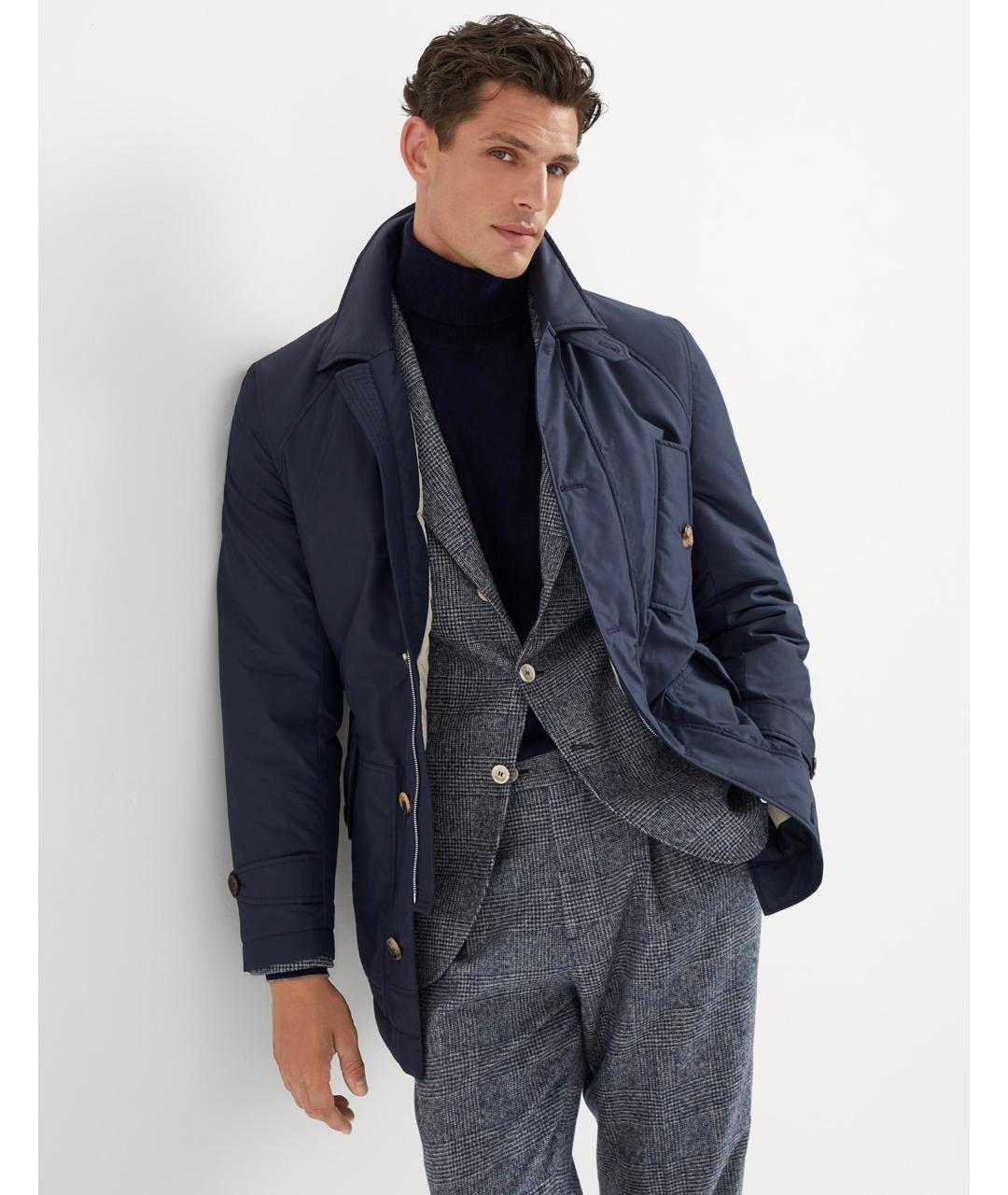 BRUNELLO CUCINELLI Темно-синяя куртка, фото 4