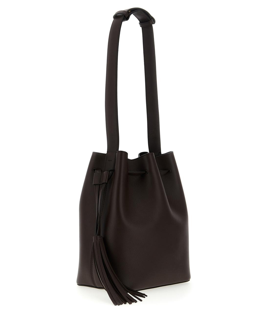 VALENTINO Коричневая кожаная сумка через плечо, фото 3