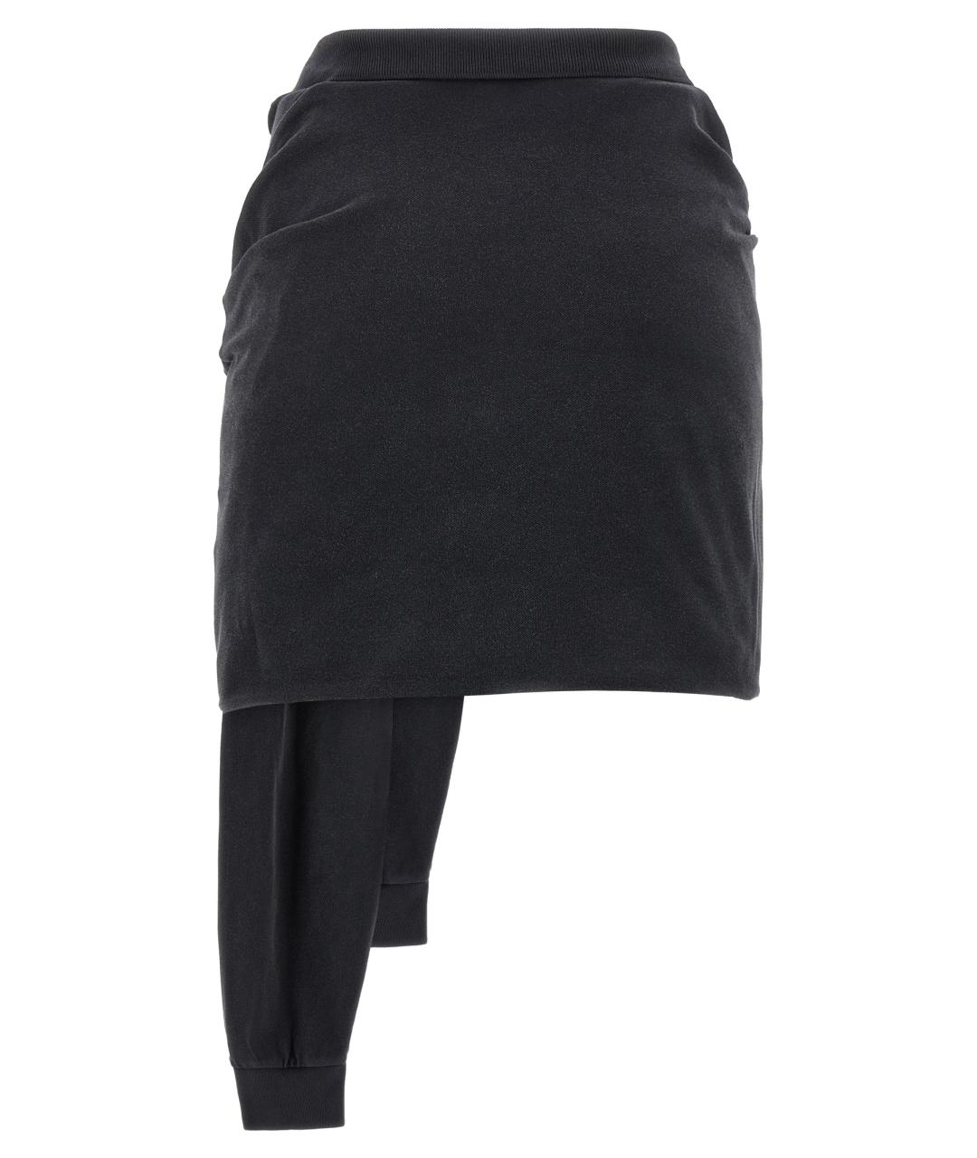 BALENCIAGA Черная хлопковая юбка мини, фото 2
