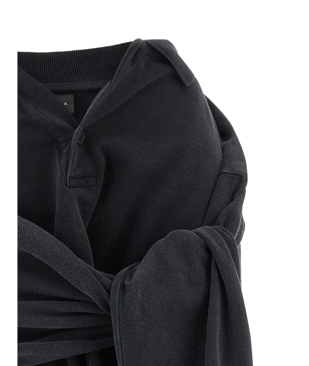 BALENCIAGA Черная хлопковая юбка мини, фото 3