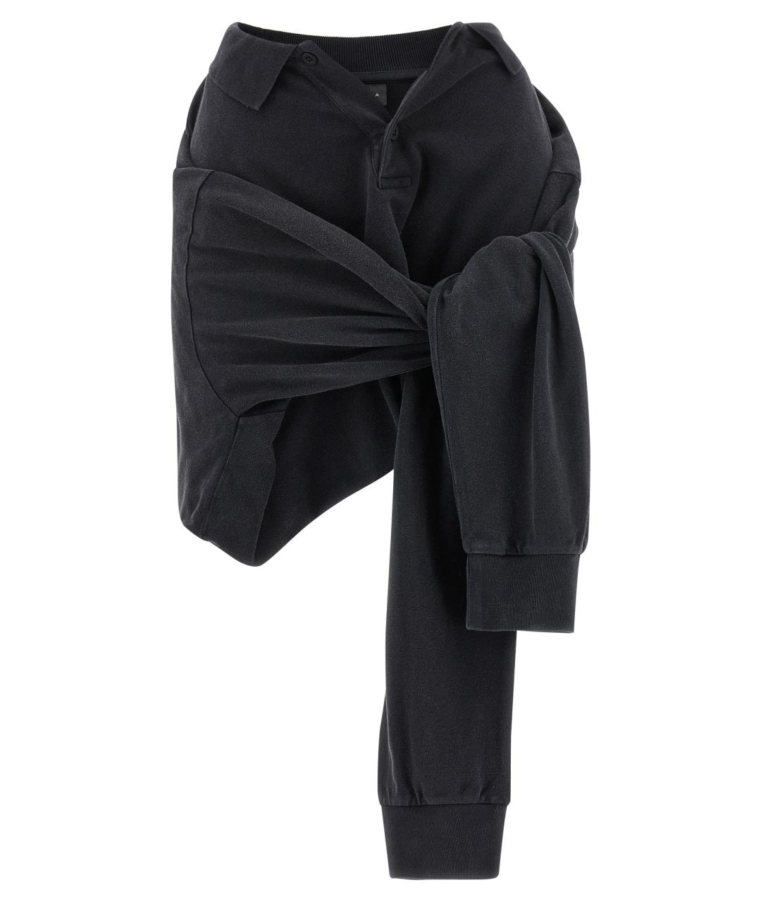BALENCIAGA Черная хлопковая юбка мини, фото 1