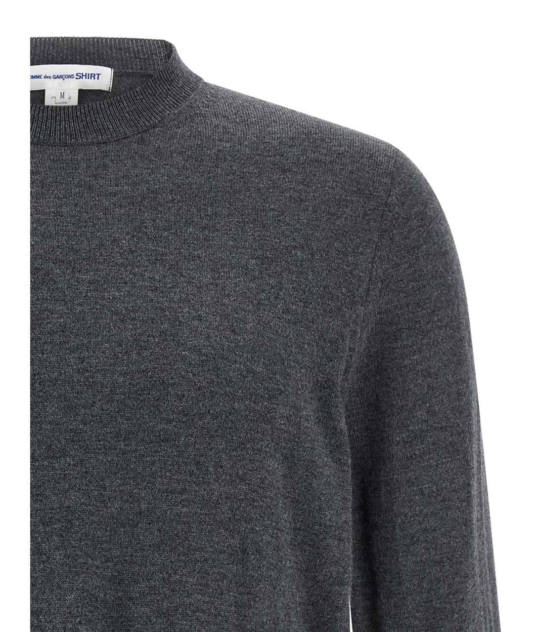 COMME DES GARÇONS SHIRT Серый шерстяной джемпер / свитер, фото 3
