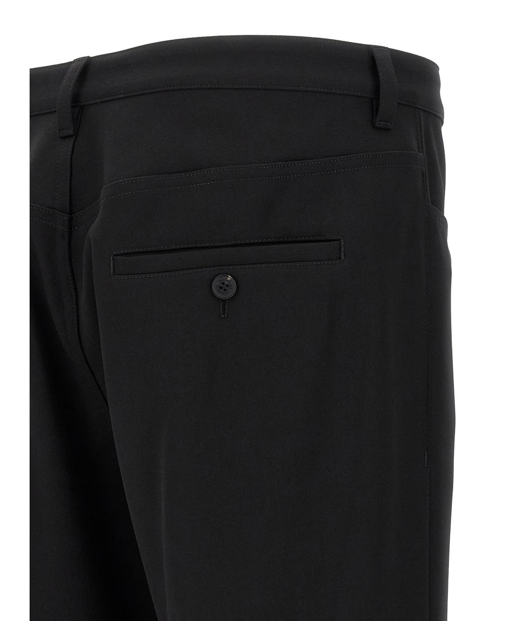 BALENCIAGA Черные шерстяные повседневные брюки, фото 4