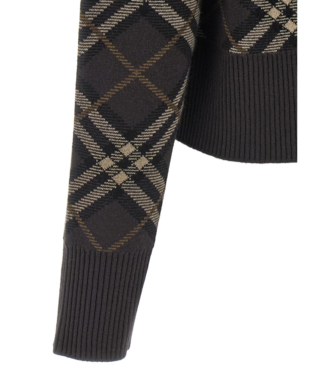 BURBERRY Коричневый шерстяной кардиган, фото 4
