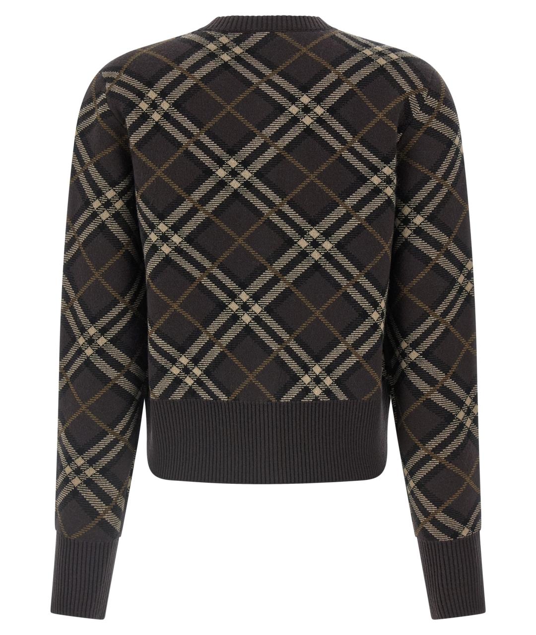 BURBERRY Коричневый шерстяной кардиган, фото 2