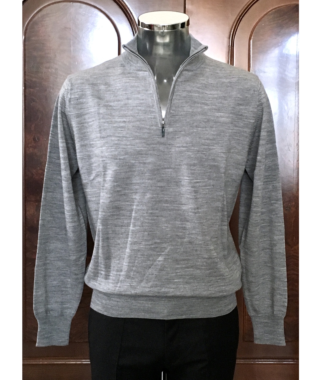 AZZARO Серый шерстяной джемпер / свитер, фото 2