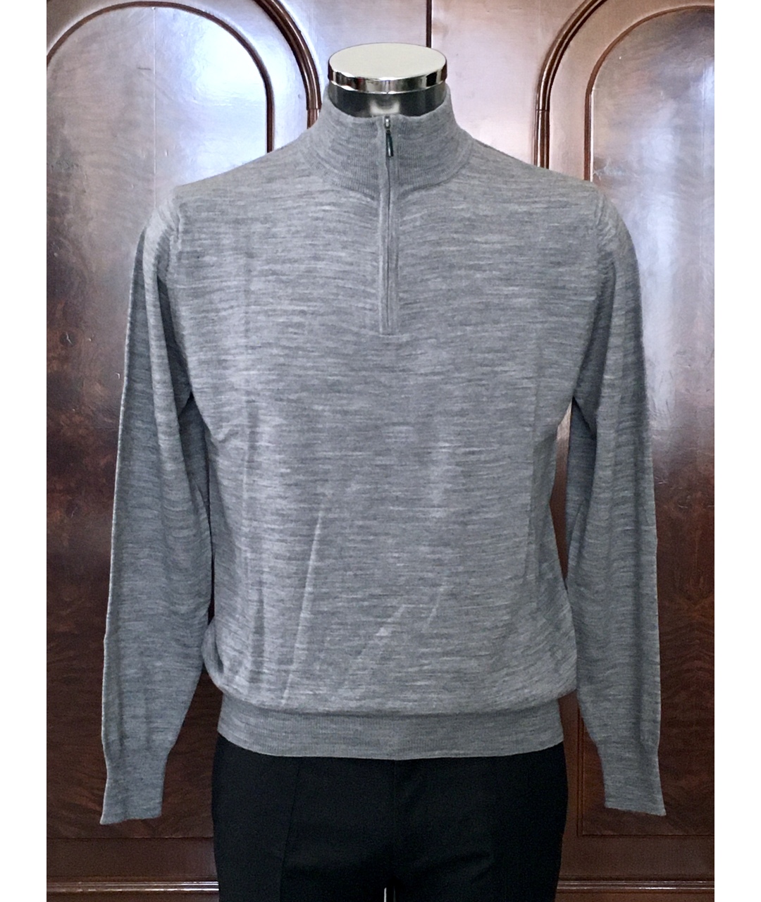 AZZARO Серый шерстяной джемпер / свитер, фото 9