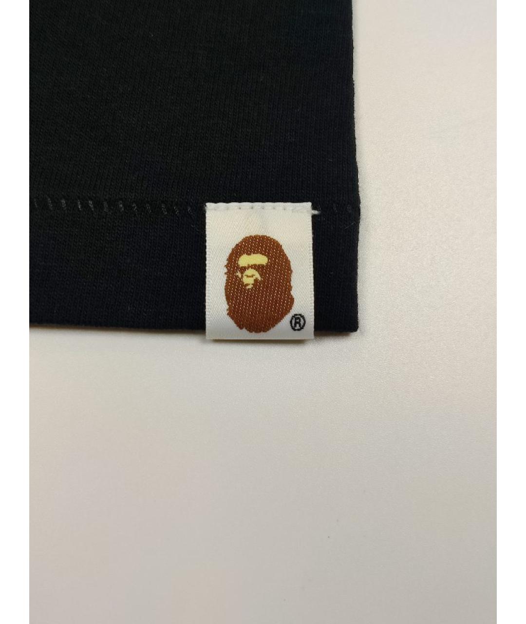 A BATHING APE Черная хлопковая футболка, фото 8