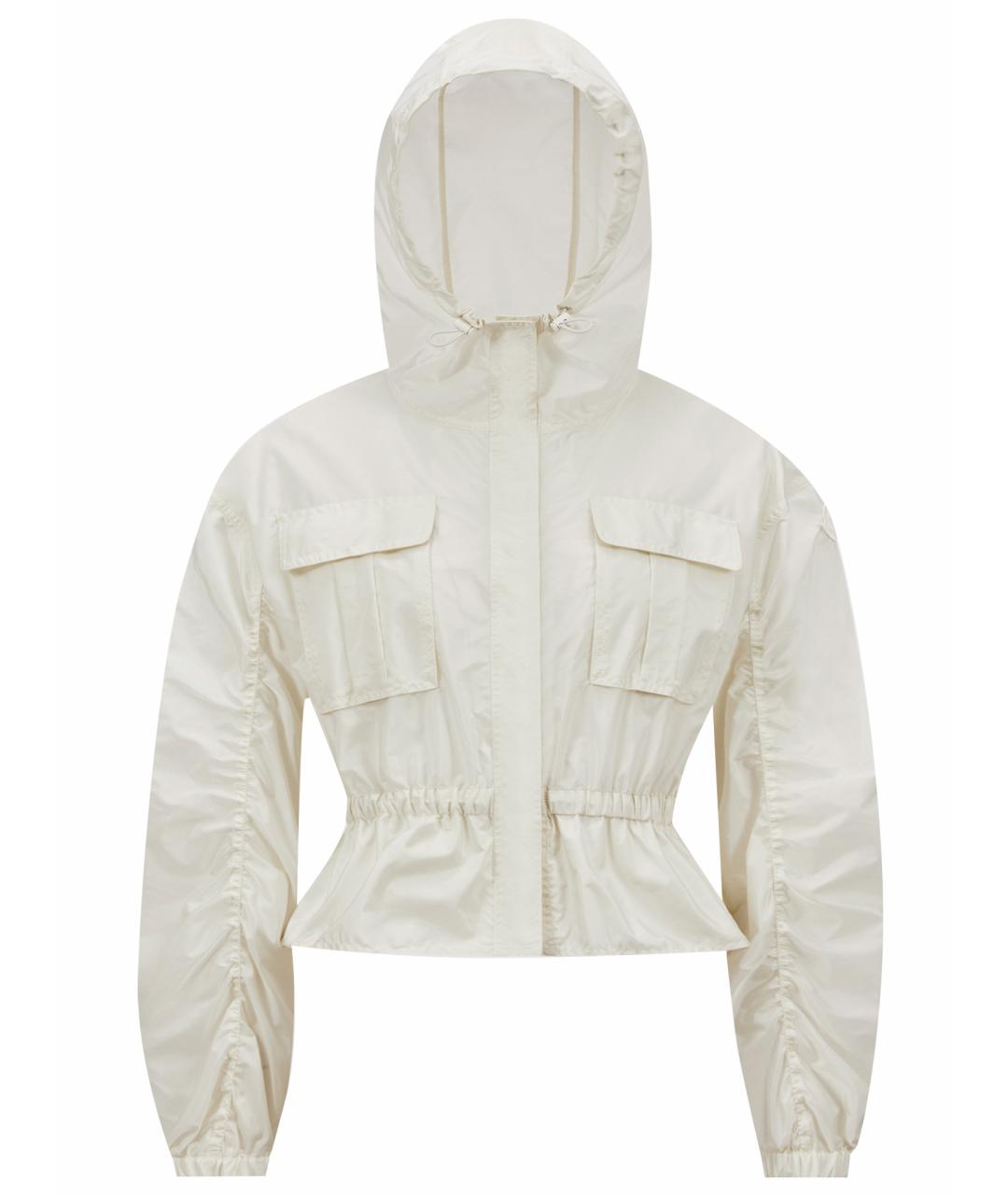 MONCLER Белая полиамидовая куртка, фото 1