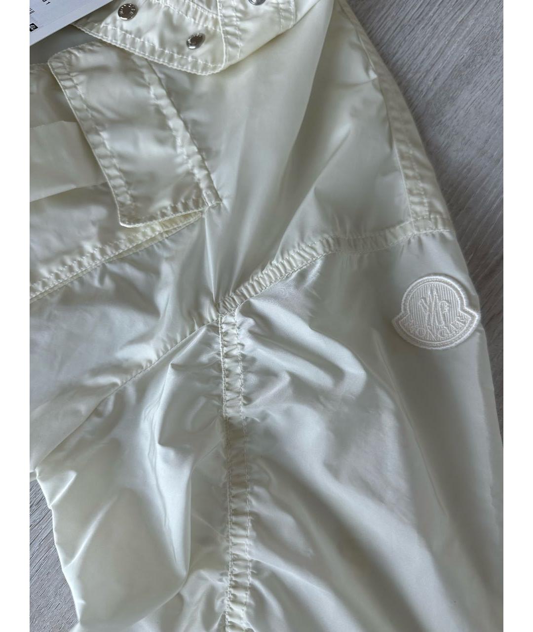 MONCLER Белая полиамидовая куртка, фото 4