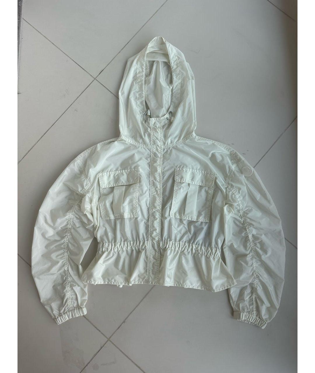 MONCLER Белая полиамидовая куртка, фото 9