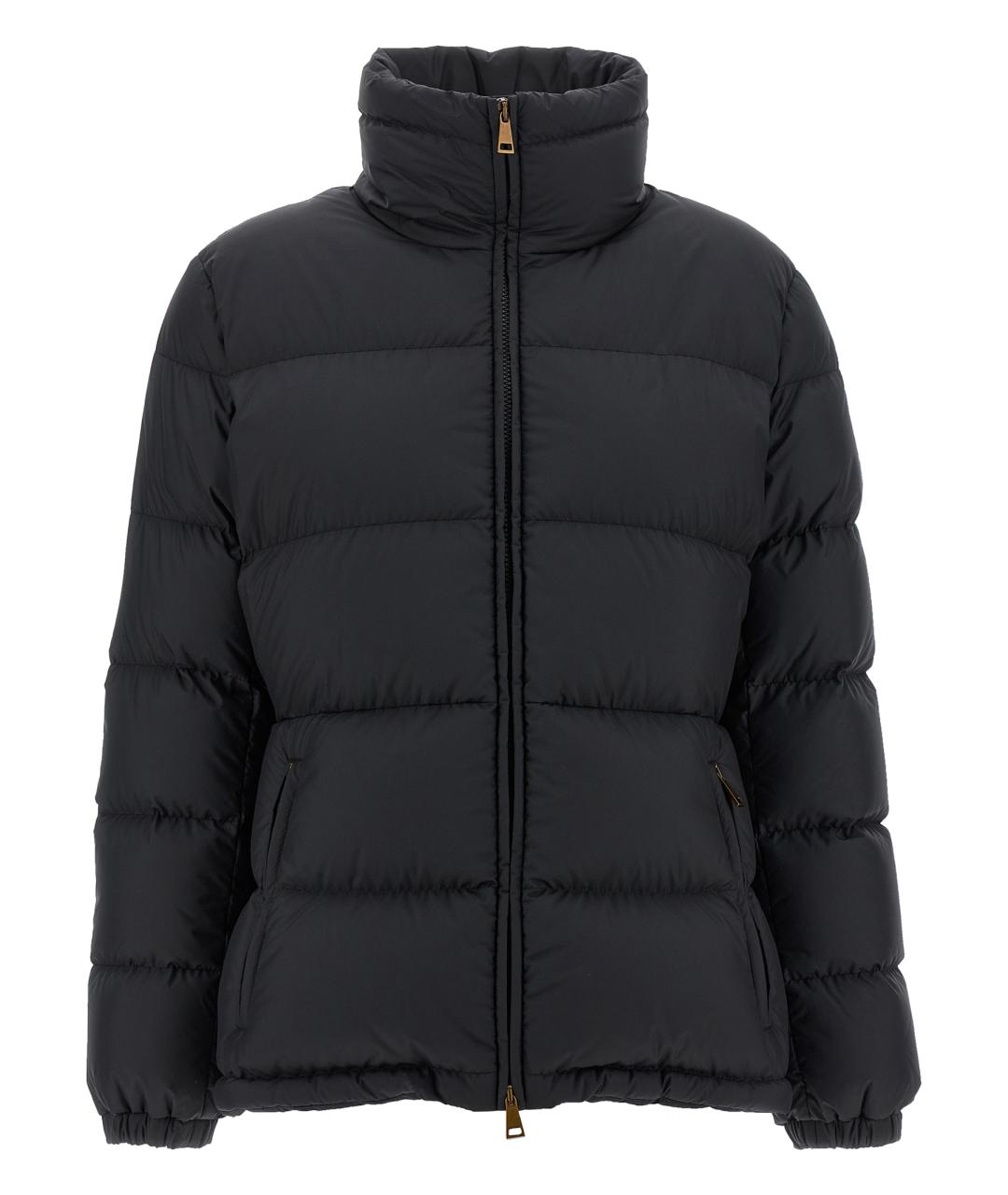 MONCLER Черный полиэстеровый пуховик, фото 1
