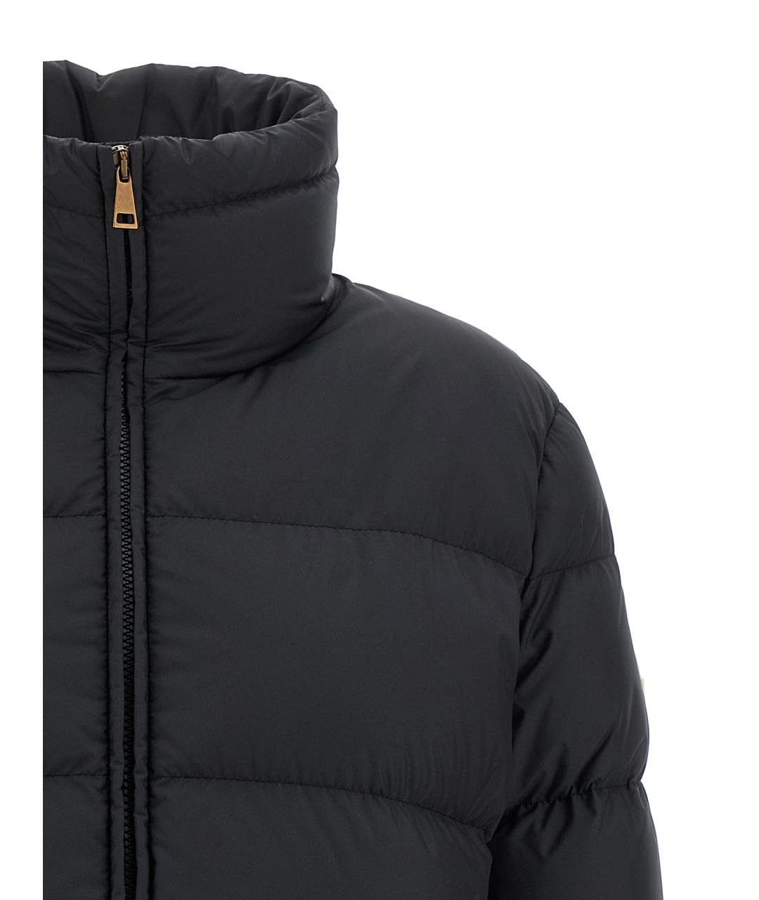 MONCLER Черный полиэстеровый пуховик, фото 3