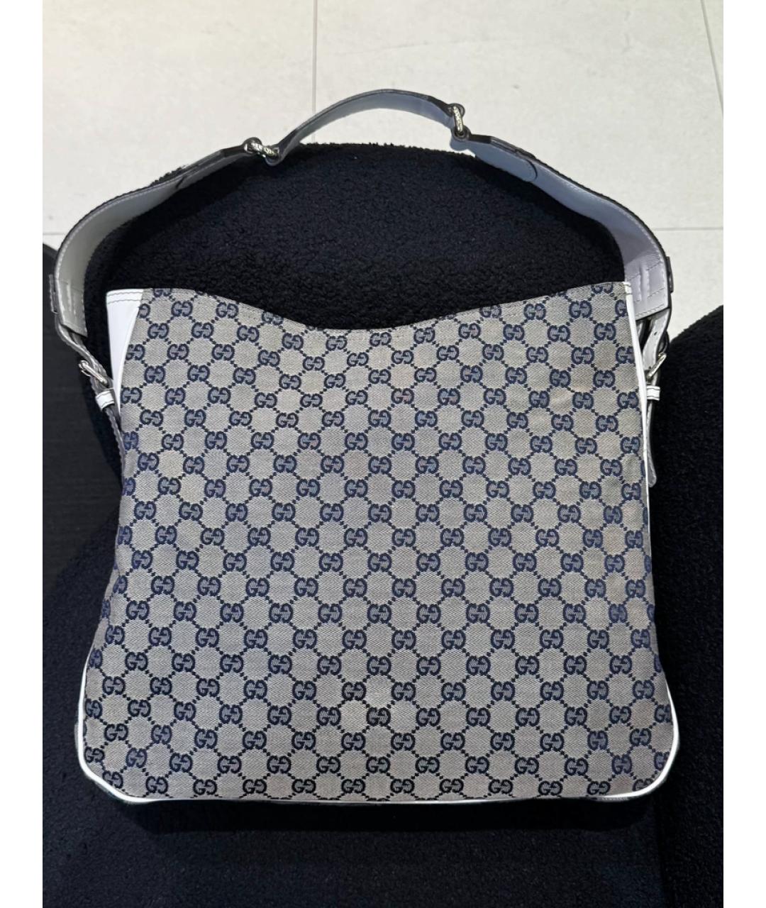 GUCCI Бежевая тканевая сумка с короткими ручками, фото 2
