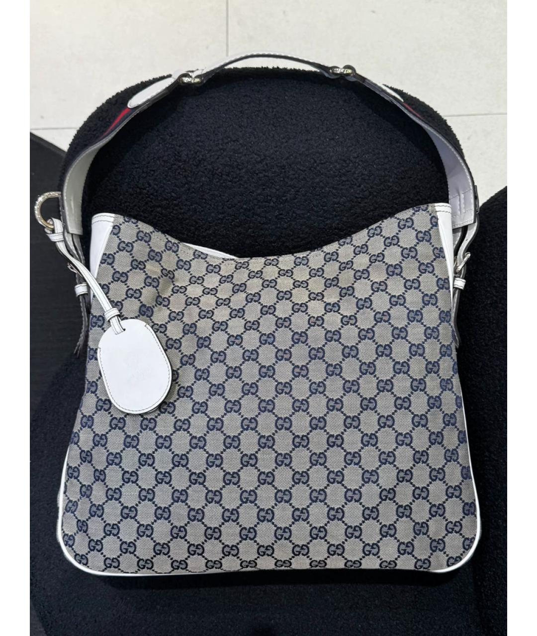 GUCCI Бежевая тканевая сумка с короткими ручками, фото 9