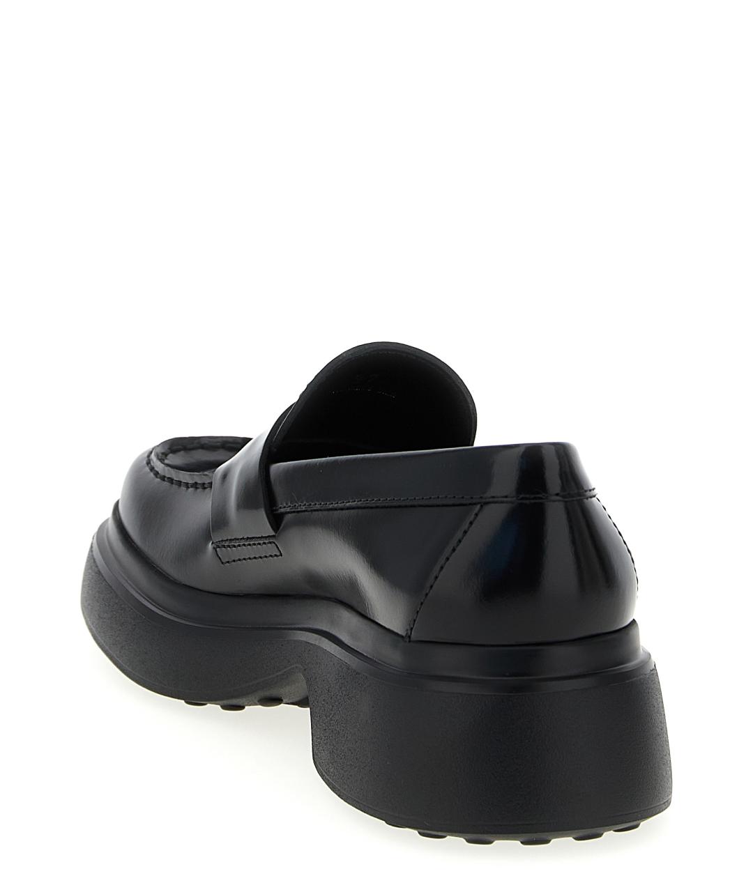 TOD'S Черные кожаные лоферы, фото 3