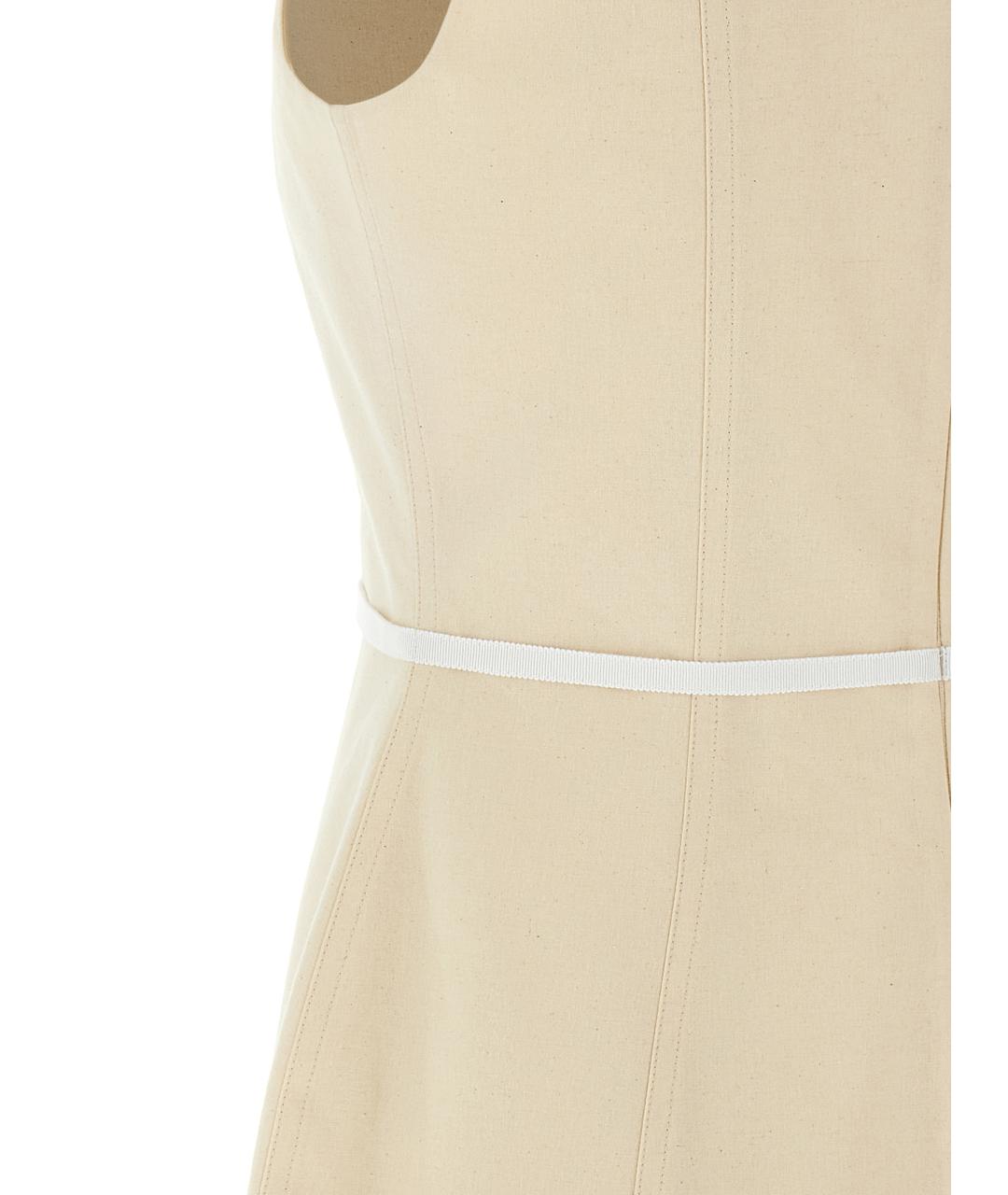 MOSCHINO Бежевое хлопковое платье, фото 4