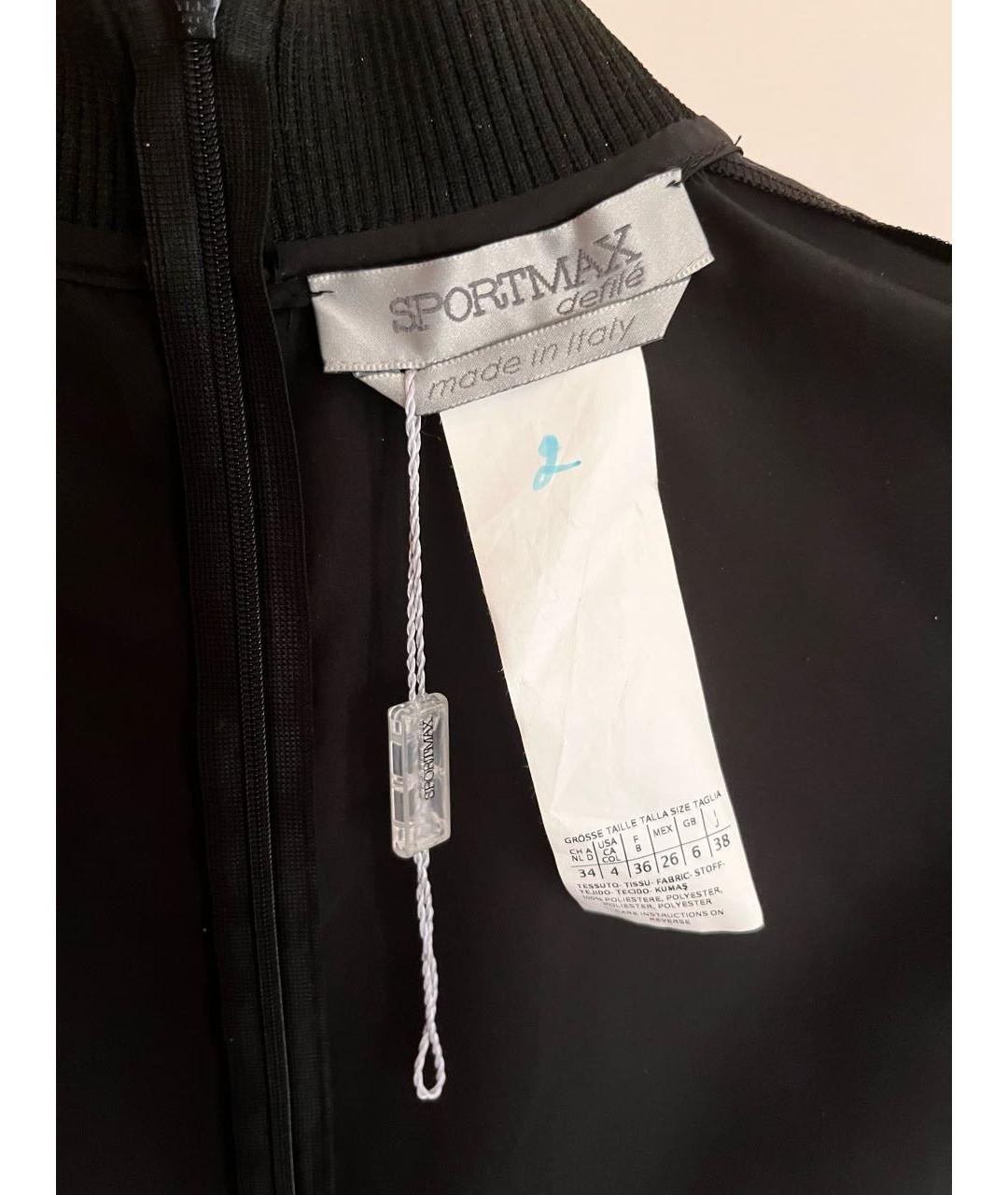 SPORTMAX Черная полиэстеровая блузы, фото 3
