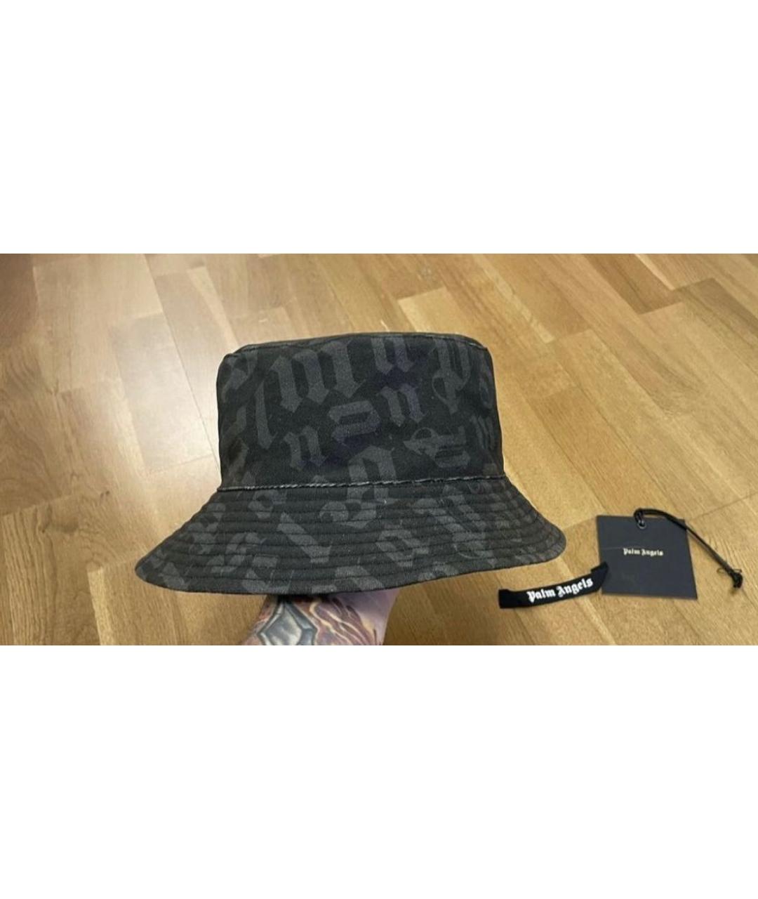 PALM ANGELS Черная хлопковая шляпа, фото 2